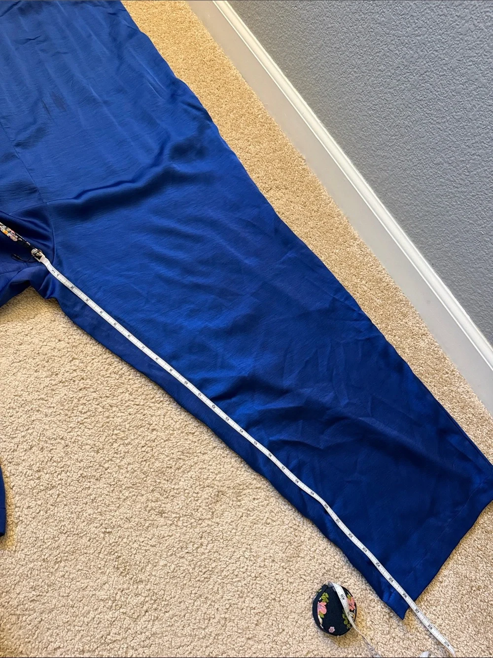 Universal Standard Satin Scoop Neck Jumsuit in Royal Blue Size 18/20 - Picture 7 of 11